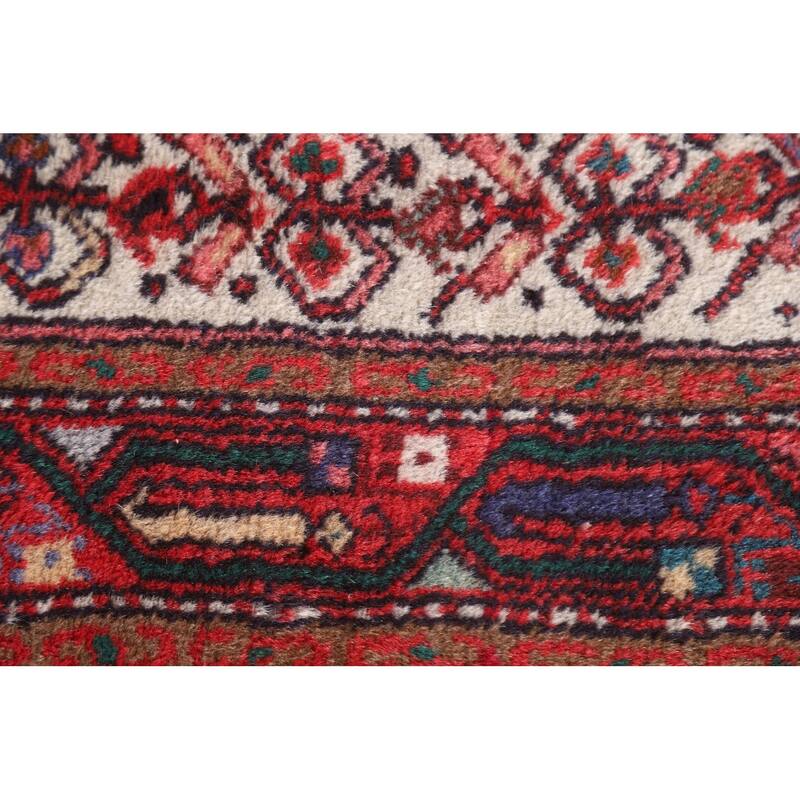 Hamedan Persian Vintage Runner Rug Hallway Hand-knotted Wool Carpet - 2'5"x 6'6"