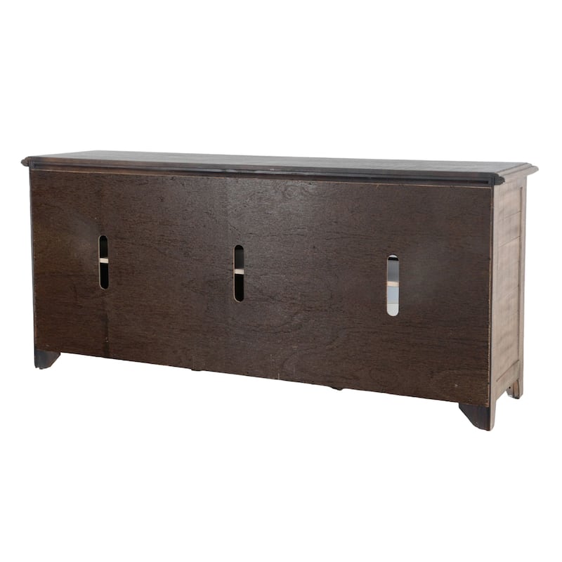 Rena TV Media Entertainment Console, Adjustable Shelves, 70 Inch Gray