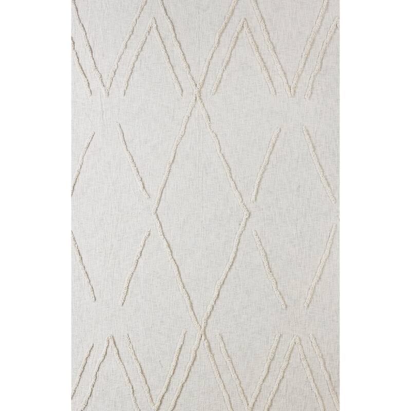 Sevita Solid Ivory Dazzling Diamond Coverlet