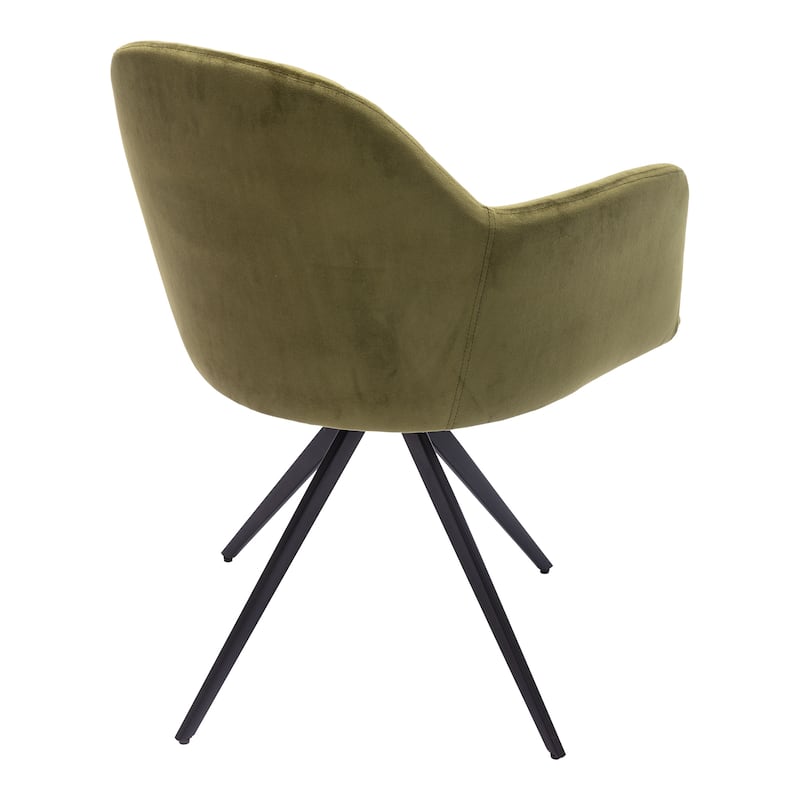 Rowe Swivel Arm Velvet Chair