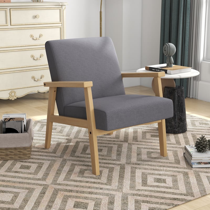 25.5 Wide Soft cushion solid wood armchair