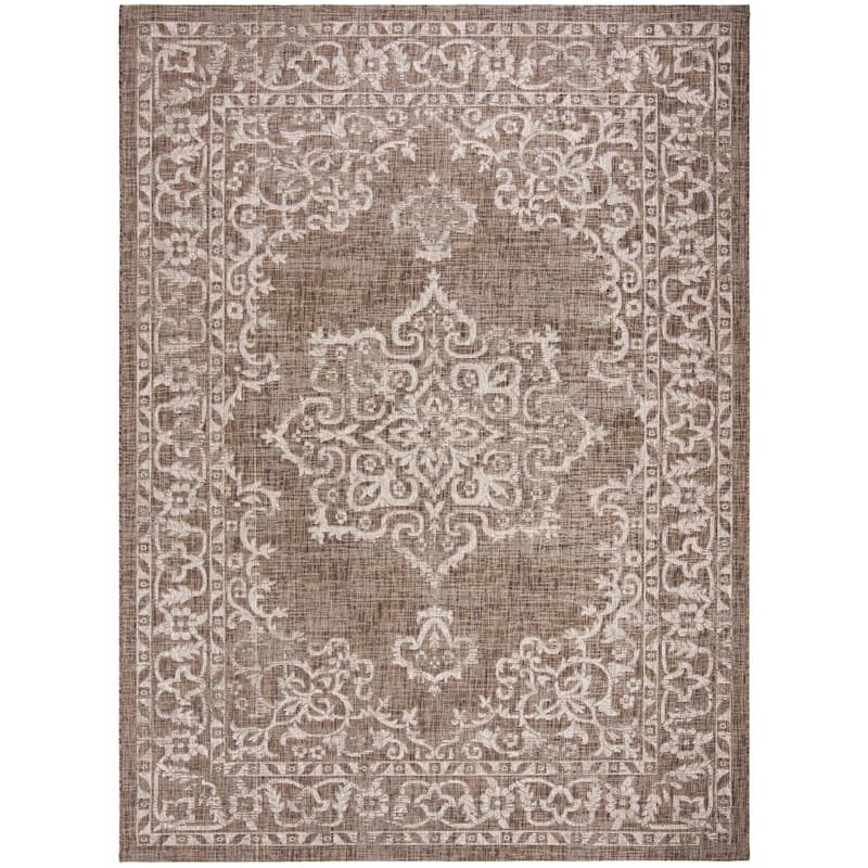SAFAVIEH Courtyard Karolyn Medallion Indoor/ Outdoor Waterproof Patio Backyard Rug