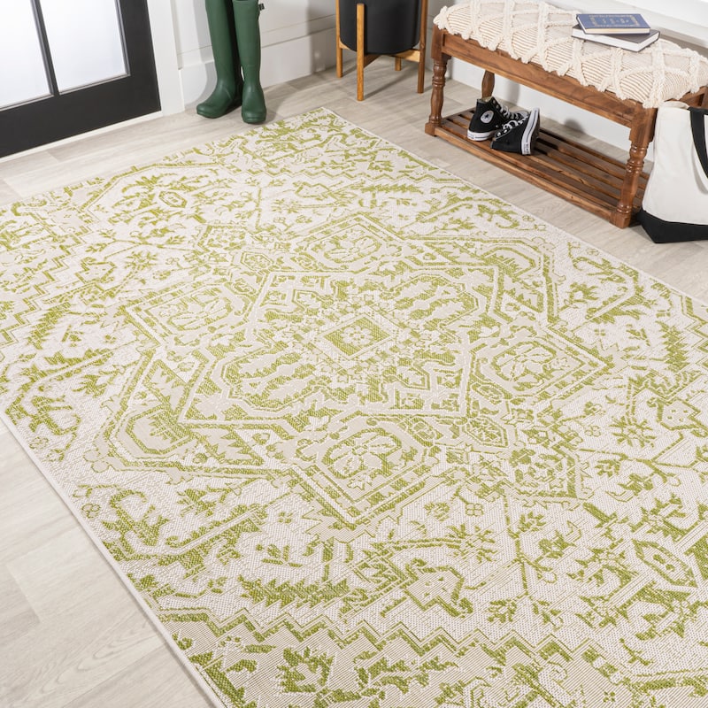 JONATHAN Y Charleston Medallion Indoor/Outdoor Area Rug