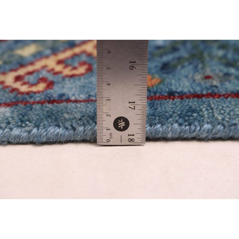 ECARPETGALLERY Hand-knotted Peshawar Ziegler Blue Wool Rug - 5'8 x 7'10