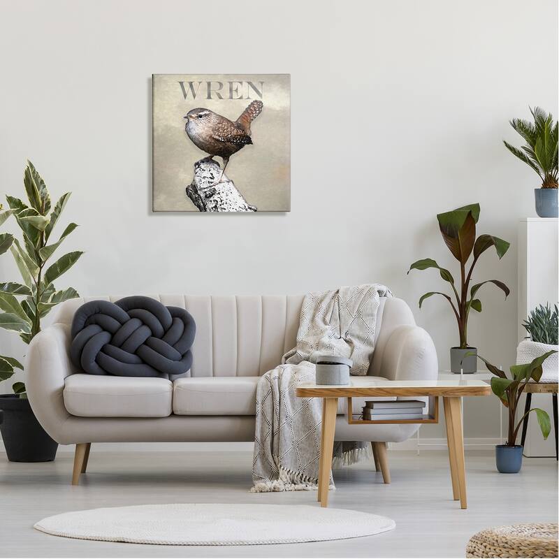 Stupell Wren Bird Standing Casual Nature Breed Typography Canvas Wall Art, Design by Alpenglow Workshop
