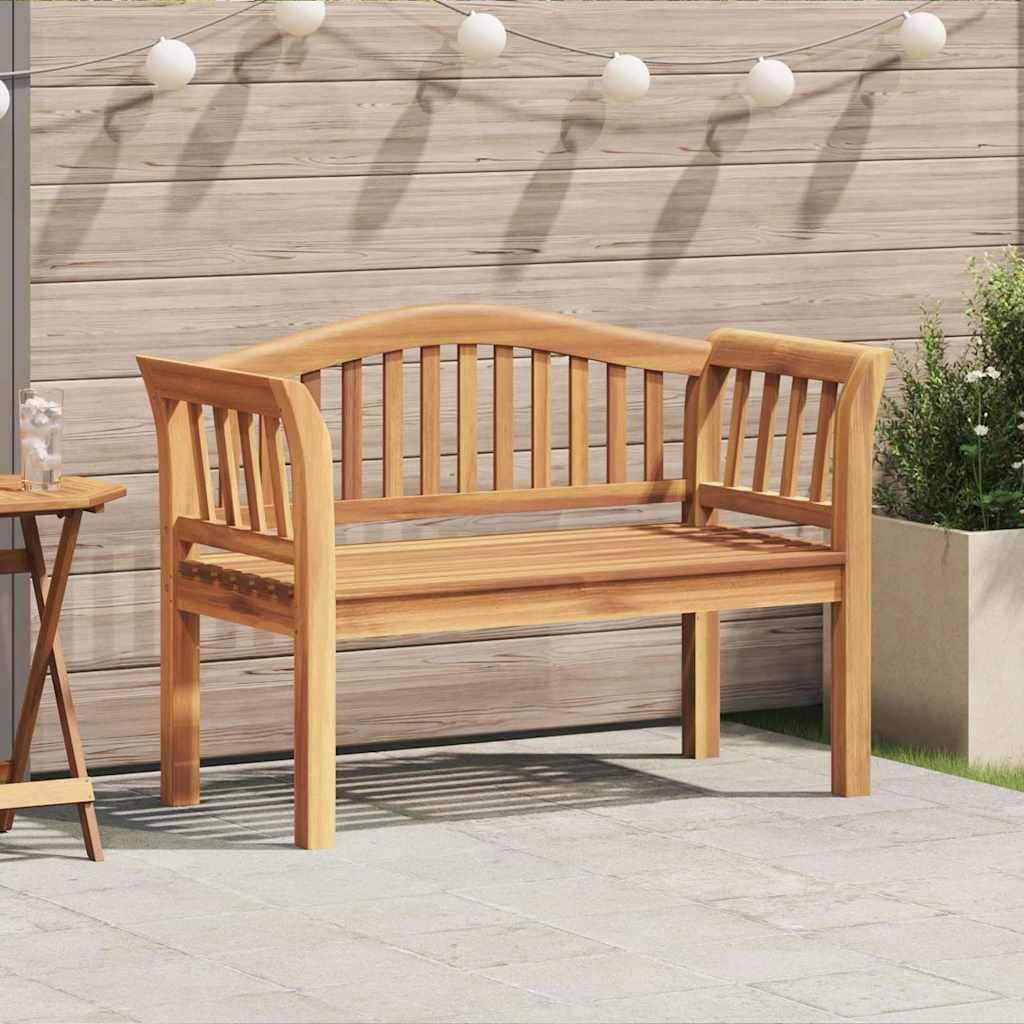 vidaXL Garden Bench Brown 120 x 53.5 x 85 cm Solid teak wood - 47.2 x 21.1 x 33.5