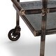preview thumbnail 8 of 6, 30.7x17.1x34.6" Galvanized Metal Bar Cart in Gray & Black