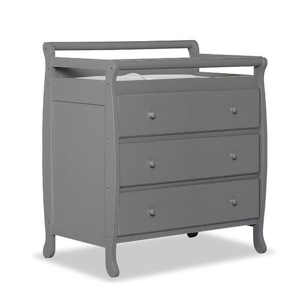 slide 2 of 6, Dream On Me Liberty Collection 3 Drawer Changing Table Steel Grey