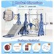 preview thumbnail 2 of 5, Blue 4 in 1 Toddler Slide and Swing Set Kid Slide, Indoor Outdoor Slide Toddler Playset Toddler Playground