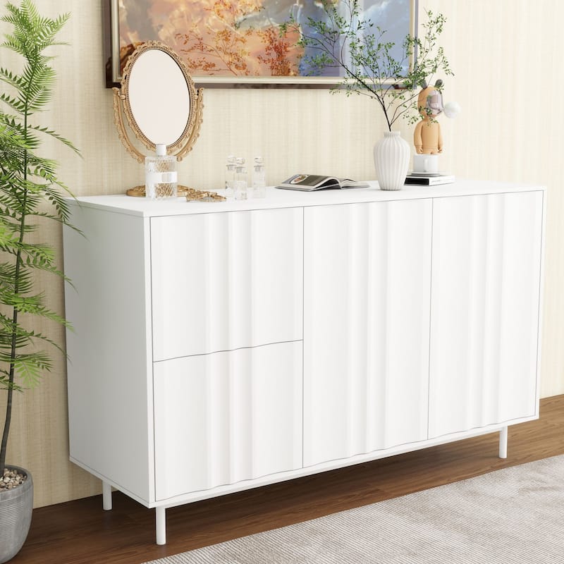 Wave pattern sideboard