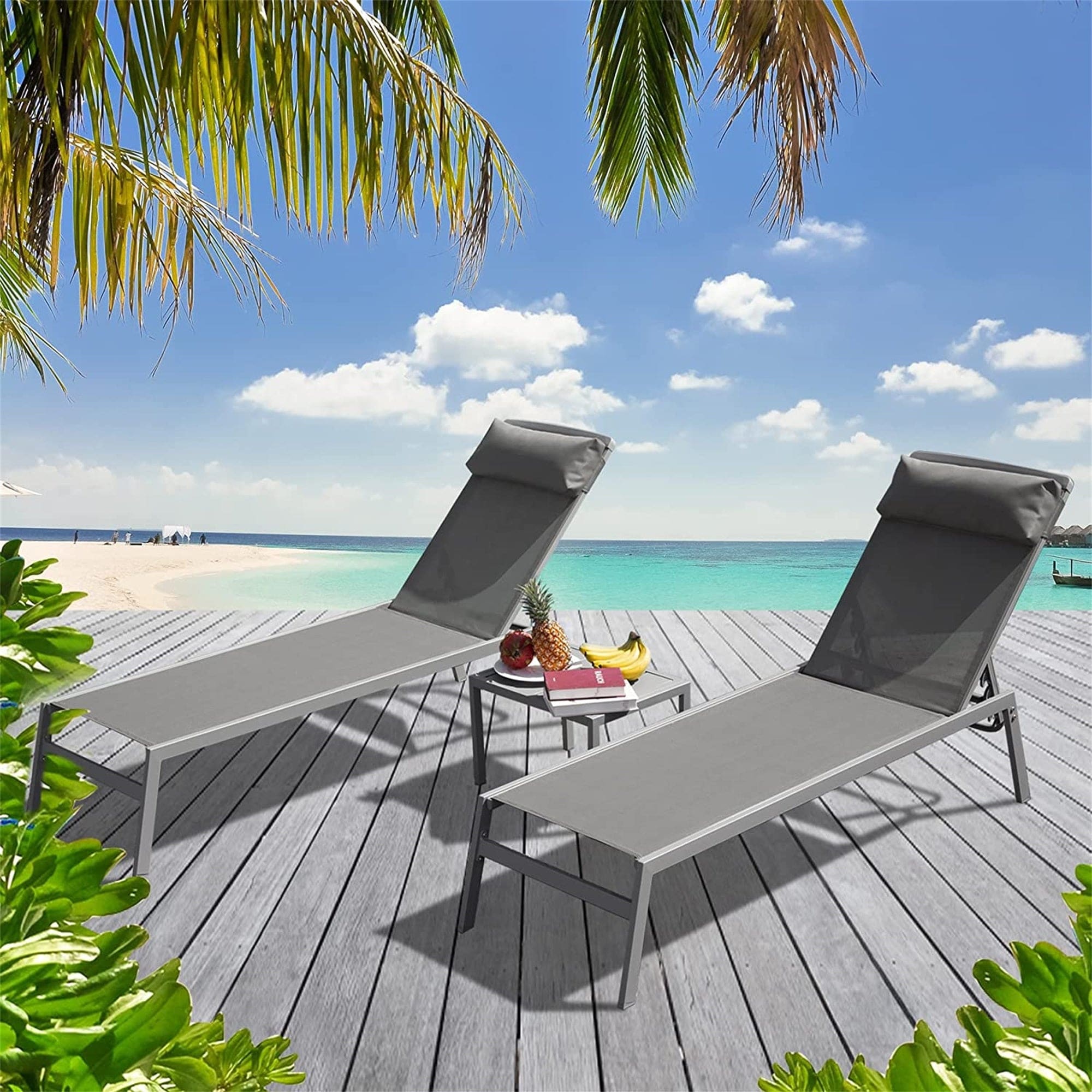 Aluminum beach lounge chairs online