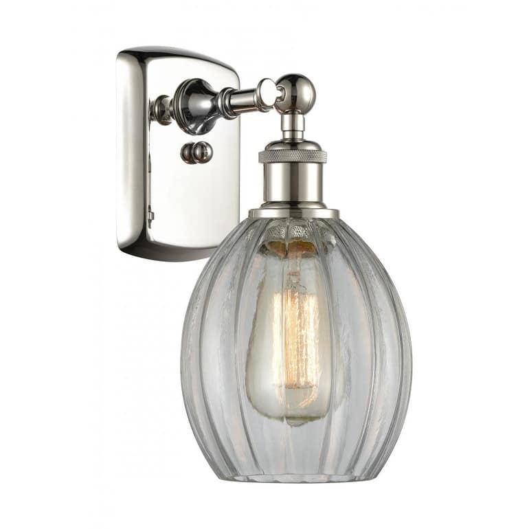 Innovations Lighting Eaton 12" Tall Bathroom Sconce - Polished Nickel / Clear