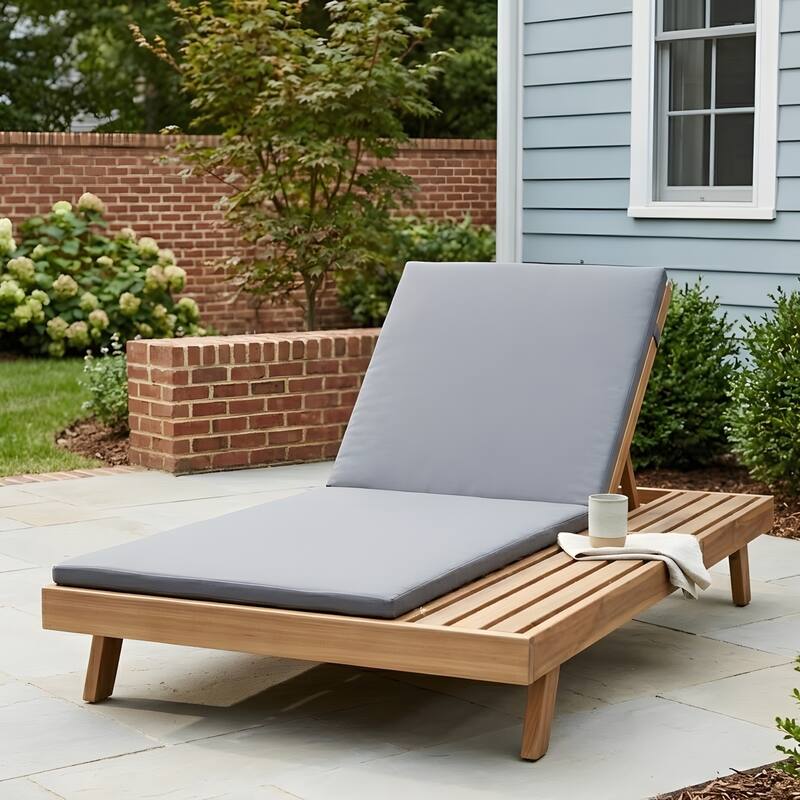 Lounge Chair Set with Open-Sided Design Black Lacquered Locust Wood Frame with Waterproof Cushions