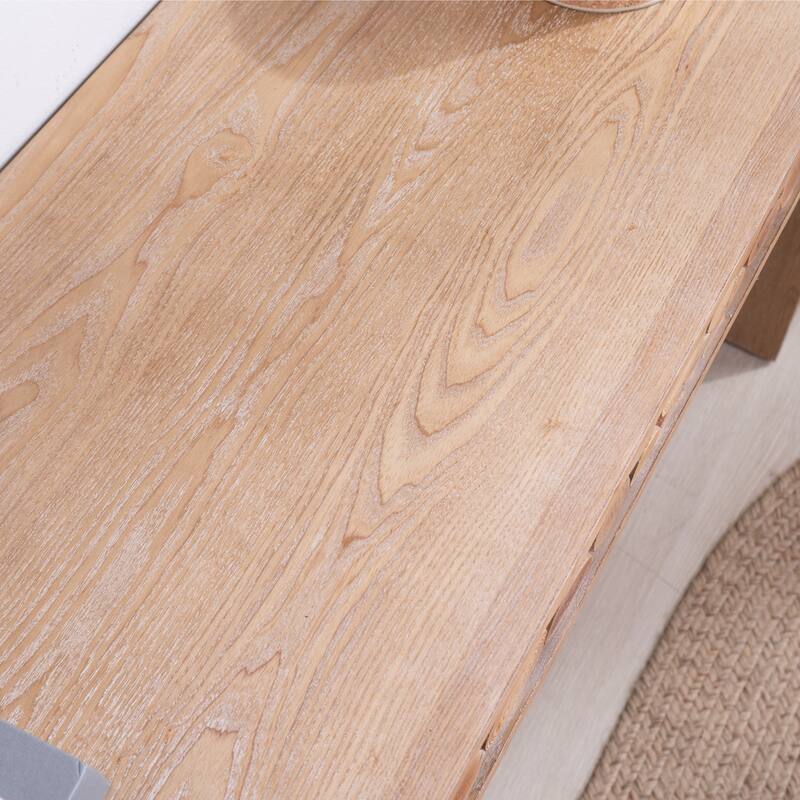 Rustic Wood Console Table with Natural Log Accents - 62" Entryway Table, Narrow Sofa Table, Hallway Accent Table