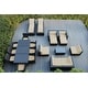preview thumbnail 13 of 12, Ohana Outdoor Patio 20 Piece Black Wicker Sofa, Dining and Chaise Set Sunbrella Antique Beige