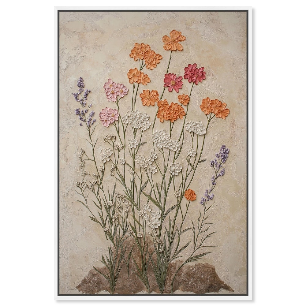 Sculpted Flora Frieze II Canvas by Art Remedy