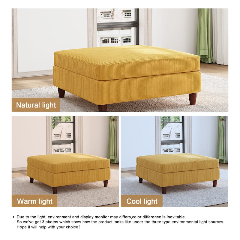 Large Corduroy Ottoman