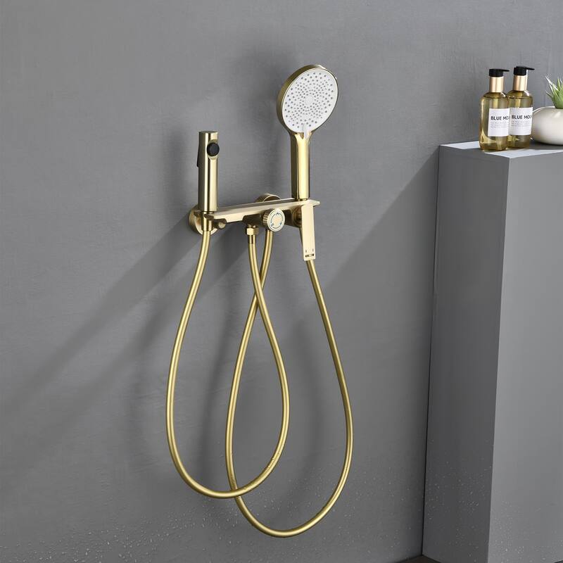 Shower Slide Bar System, 3-Function Handheld Shower Head with Spray Gun And Rough-In Valve