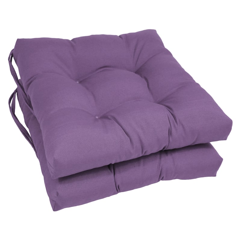 16-inch Square Indoor Chair Cushions (Set of 2, 4, or 6) - 16" x 16" - Set of 2 - Grape