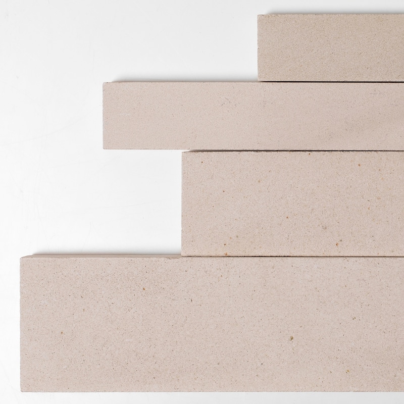 Linear Lines 6.5 in. x 12 in. Island Ivory Honed Limestone Wall Tile