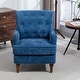 preview thumbnail 2 of 28, 27 Inch Seat Wide Chenille Accent Chair - Springs Cushions & Retro Wooden Legs