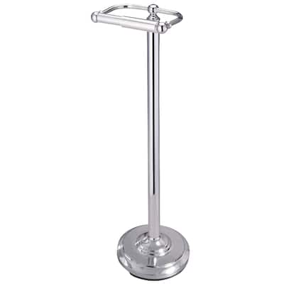 Vintage Freestanding Toilet Paper Holder - Polished Chrome