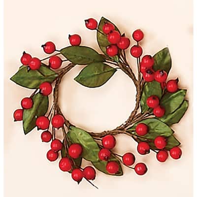 2.75" Berry & Leaf Candle Ring, Set of 2 - 3