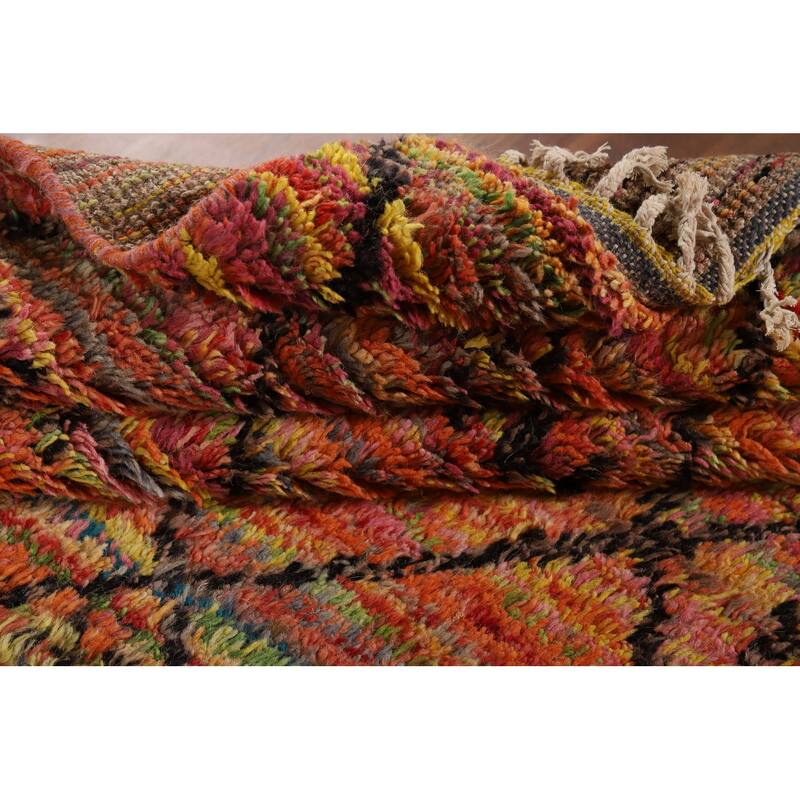 Trellis Moroccan Oriental Area Rug Hand-Knotted Wool Carpet - 5'1" x 9'0"