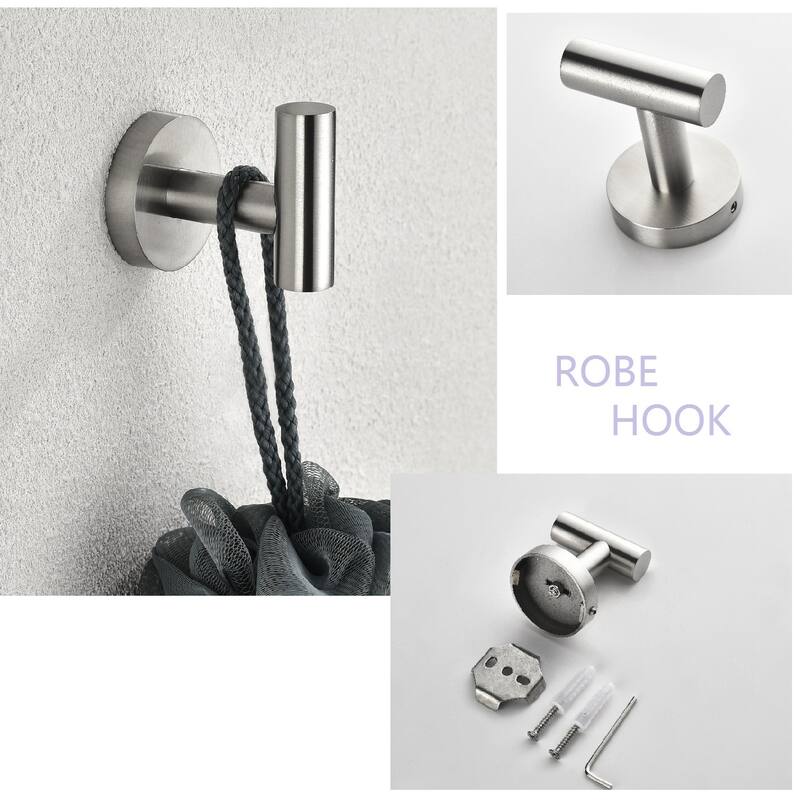 5 Piece Stainless Steel Bathroom Towel Rack Set Wall Mount