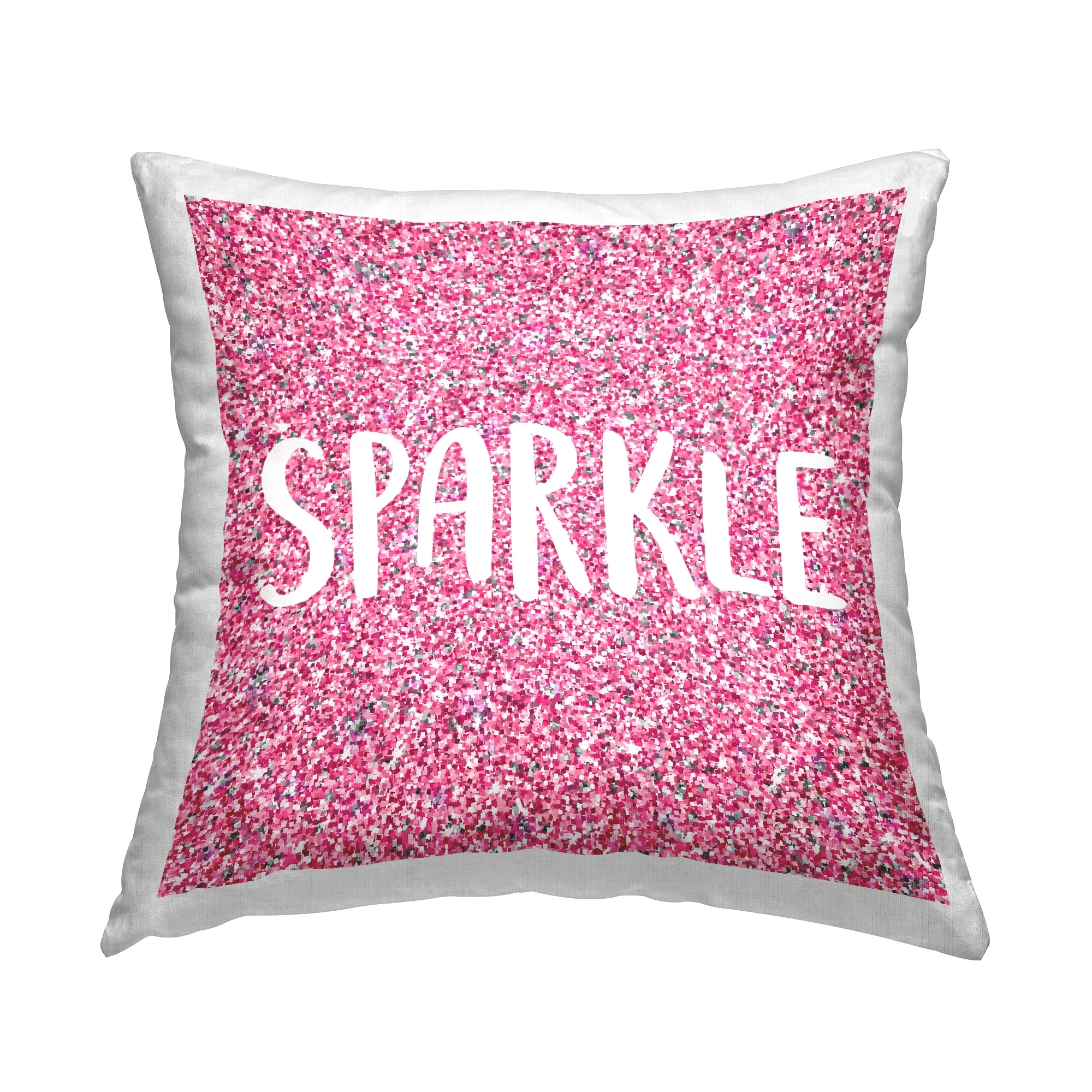 Stupell Industries Sparkle Bold Pink Glitter Pattern Printed Throw Pillow  Design by Kim Allen - Bed Bath & Beyond - 37668130