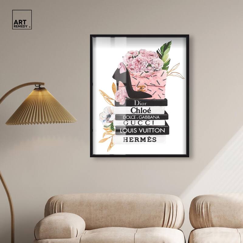Floral Books Stack Shadowbox by Art Remedy