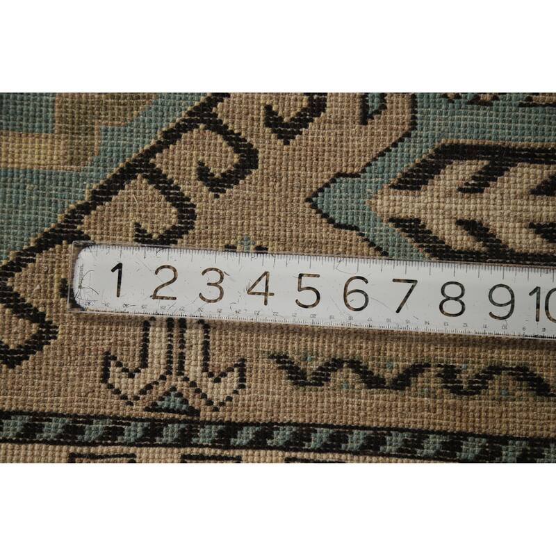 Hand Knotted Oriental 100% Wool Carpet Traditional Medallion Black Kazak Area Rug - 9' 7'' X 8' 2''