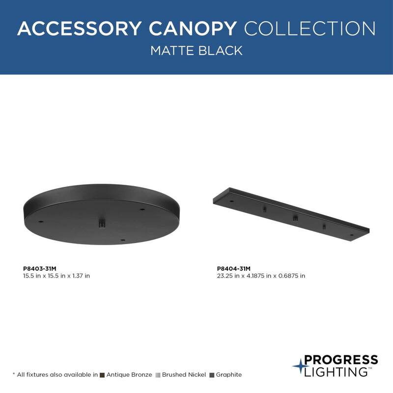 Progress Lighting 3 Point 23-1/4" Wide Pendant Suspension Canopy