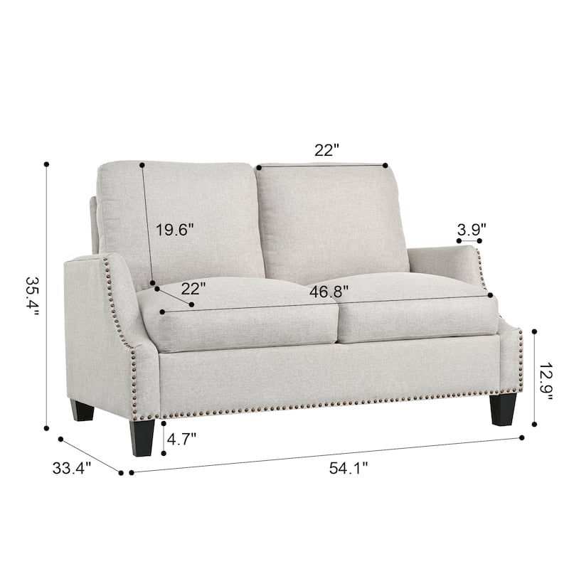 GDFStudio - Polyester 3-Piece Living Room Sofa Furniture Sets for Apartment