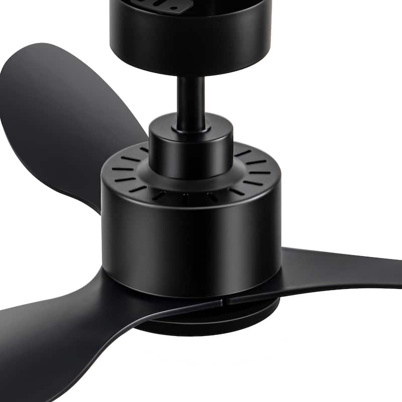 42-Inches Black/White Ceiling Fan with Remote without Light(3-Blade)
