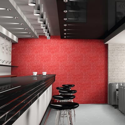 Merola Tile Manhattan Rojo 12-1/4" x 21" Porcelain Wall Tile