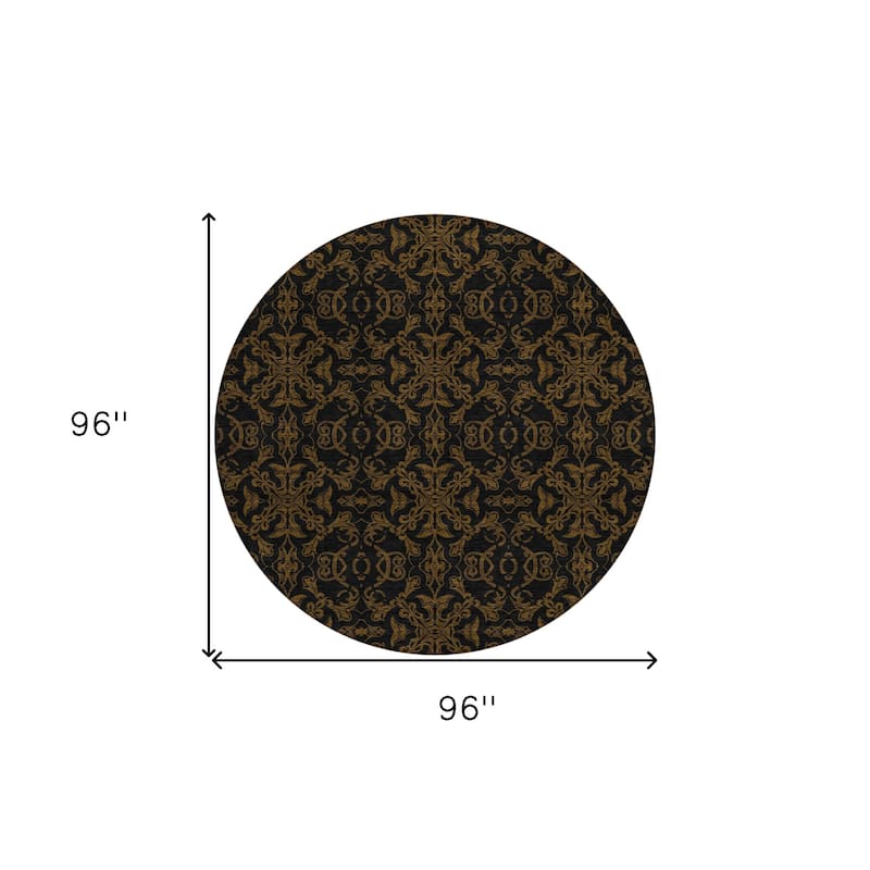 HomeRoots Medallion Transitional Rectangle Outdoor Rug