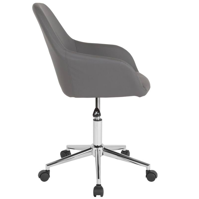 Home & Office Mid-Back LeatherSoft Upholstered Swivel Chair