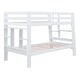 preview thumbnail 6 of 6, White Twin over Twin Wood Bunk Bed with Shelves & Ladder