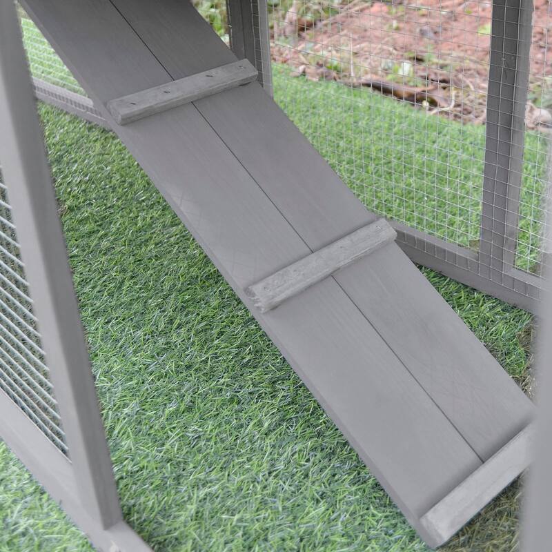 PawHut Rabbit Hutch, Wooden Bunny Hutch, Guinea Pig Cage