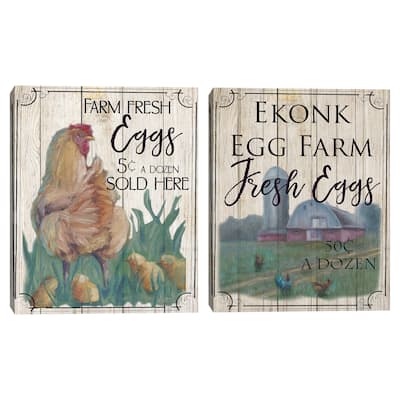 Eggs, Ekonk Eggs by Marnie Bourque Canvas Art Prints