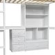 preview thumbnail 15 of 13, Loft Wood Bed with Desk,Storage Shelves and Drawers,Full Size