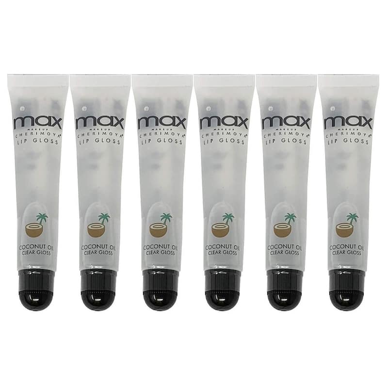 3PACK MAX Cherimoya Makeup Clear Lip Gloss Polish(COCONUT)
