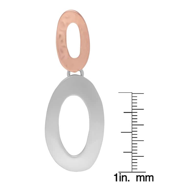 Victoria Townsend Two Tone Double Oval Drop Earrings