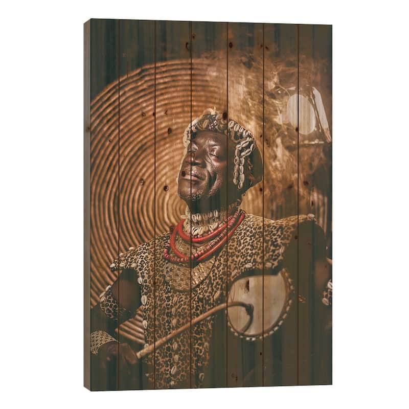 Sound Of Music Print On Wood by Harry Odunze - Multi-Color - 26x18x1.5