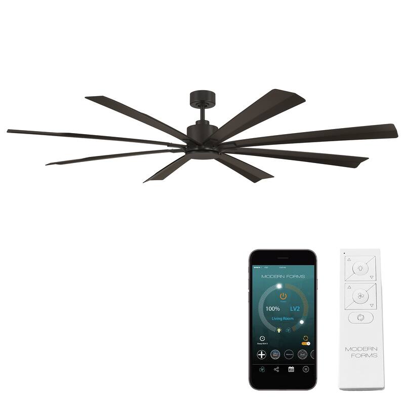 Size Matters Indoor or Outdoor 8-Blade 65in Smart Ceiling Fan - Bronze - 84 Inches