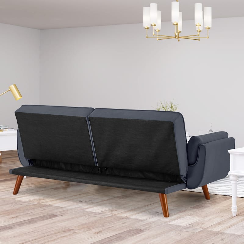 Futon Sofa Bed, Convertible Sleeper Couch with Pillows, Foldable Loveseat Furniture for Living Room