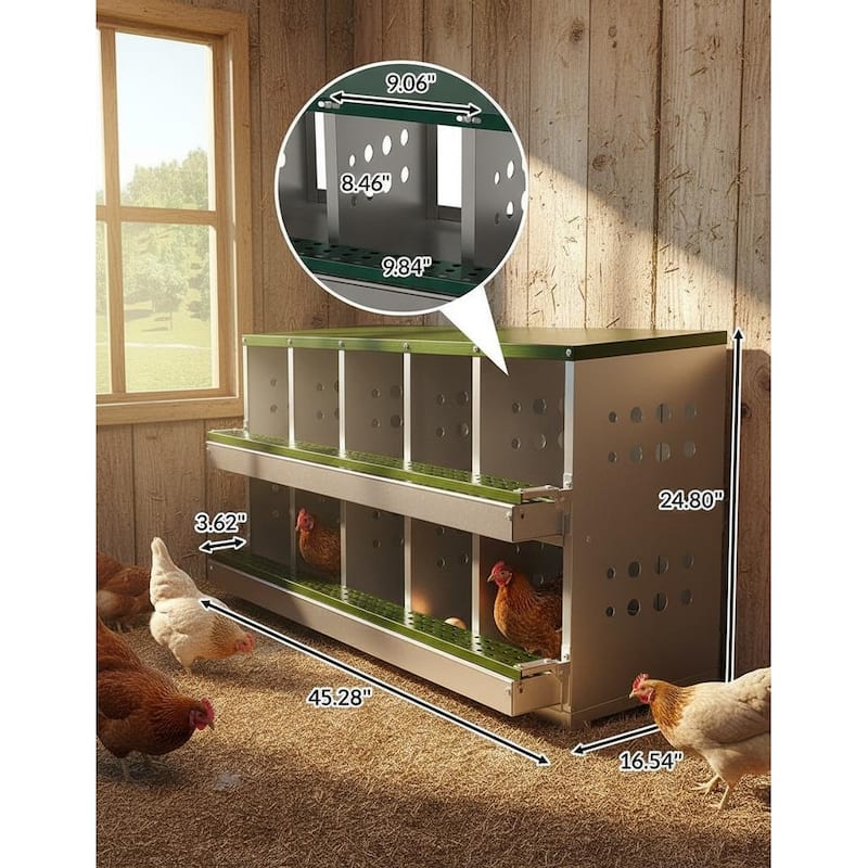 Chicken Nesting Boxes, with 10 Compartment