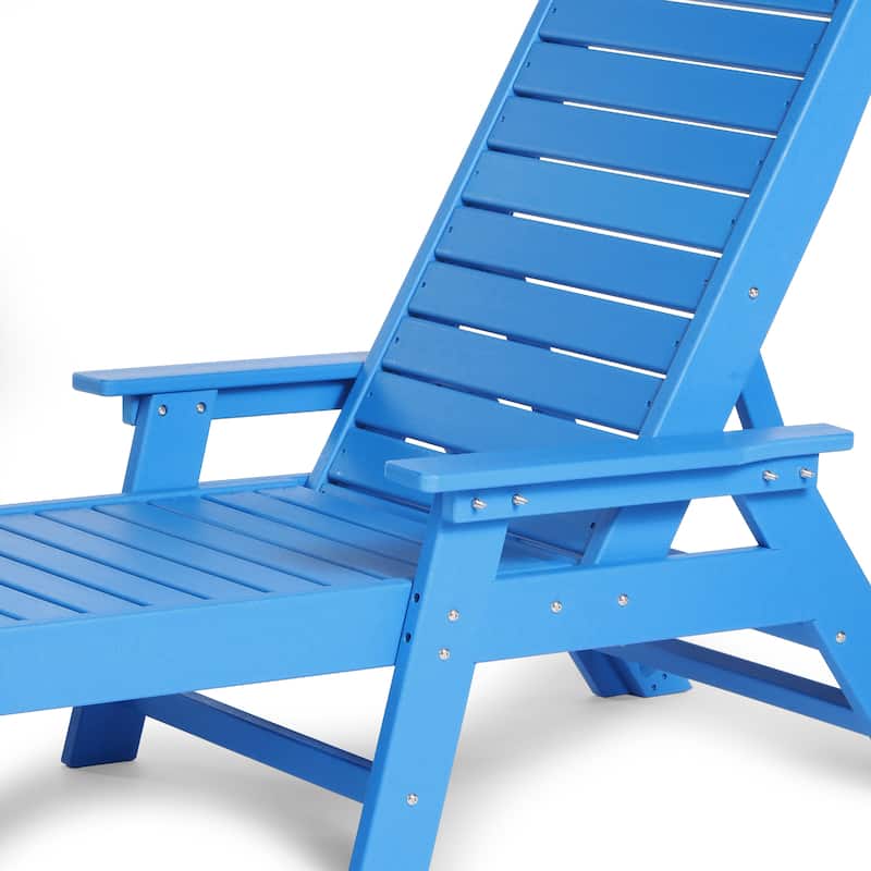 Laguna Hdpe All Weather Outdoor Patio Pool Reclining Chaise Lounge (Set Of 2)
