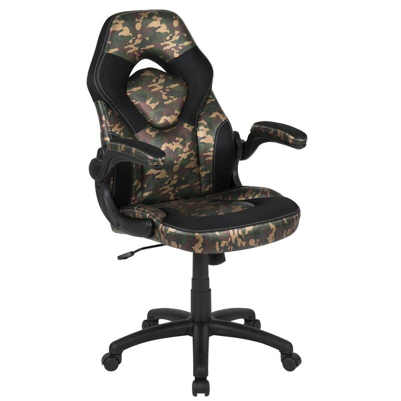 Gaming Desk & Chair Set with Cup Holder, Headphone Hook, and Monitor Stand